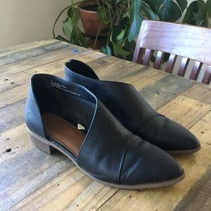 Black Faux Leather Ankle Boots